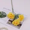 Flores Artificiales con 3 Cabezas, Rosas de Diamante, Flores de Seda para Decoración del Hogar, Arreglos para Mesa de Café de Sala, Decoraciones para Mesa de Comedor, Fondo de Flores Falsas para Bodas