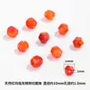 Cuentas de Ágata Roja Natural para Pulseras y Collares DIY, Accesorios de Cuentas de Ágata Facetada