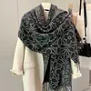Bufanda de hilo de núcleo para comercio exterior transfronterizo para mujer, nuevo chal de imitación cachemir para otoño e invierno, calentador de cuello engrosado y cálido, venta al por mayor por transmisión en vivo
