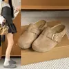 Meias Pantufas Fechadas Estilo Floresta Retrô para Mulheres, Novo Modelo Primavera e Outono 2026, Pantufas Slip-On de Solado Grosso para Pessoas Baixas, Estilo Birkenstock