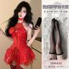 Ropa Interior Sexy Dormila Ajustada Cuero Patentado Tentación del Diablo Traje de Pu Juego de Rol Uniforme para Mujer Sin Necesidad de Quitarse