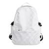Mochila escolar para estudiantes universitarias estilo coreano nueva moda tablero de ajedrez verificador de tarjetas mochila para estudiantes de secundaria y preparatoria mochila texturizada para hombres