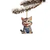 Nuevo Colgante Plano de Acrílico con Gato Lindo Transfronterizo para Coche, Accesorio de Mochila, Decoración del Hogar, Dibujos Animados