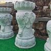 Pilar de Pedra Cais Bluestone Antigo Pilar Fabricado Pedra Angular Mármore Granito Pilar de Pedra Vaso de Flores Externo Suporte de Flores Pilar