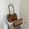 Bolsa de ombro com padrão trançado de nicho, alta qualidade, para mulheres, nova moda outono 2026 retrô, bolsa saco
