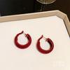 Pendientes Festivos Rojos de Año Nuevo para Mujer Pendientes de Temperamento de Alta Gama Nuevos Pendientes Calientes de Otoño e Invierno Pendientes de Boda de Año Nuevo