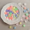 Acrílico Dos Tonos Brillo Nocturno Serie de Lentejuelas Finas Cuentas con Agujero Recto DIY/Cadena para Teléfono Móvil Llavero Accesorios de Joyería con Cuentas Materiales