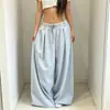 Pantalones de Pierna Ancha con Remaches en la Cintura de Algodón Engrosado para Primavera y Otoño, Estilo Nuevo de Moda, Pantalones de Baile Jazz Americano, Pantalones Casuales Sueltos