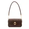 Nova bolsa de moda feminina 2026, bolsa quadrada pequena simples e versátil, bolsa de ombro e transversal clássica elegante e moderna