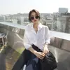 Moda Primavera 2026 Estilo Coreano Nuevo Camisa Blanca, Casual Elegante Holgada Simple Básica de Manga Larga para Estudiantes Mujeres, Estilo Coreano