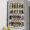 Estante magnético para condimentos de refrigerador Amazon, cocina de hierro para colgar en la pared, sin perforaciones, estante de succión magnética lateral