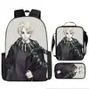 Mochila Escolar Harry Potter de Tres Piezas Mochila Casual para Hombres y Mujeres Mochila para Estudiantes Impresa de Gran Capacidad Mochila para Exteriores