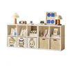 Armário de grade de armazenamento de estante de aço, armário de armazenamento combinável livremente, armário de armazenamento de chão para casa, estante para crianças, rack de TV