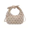 Bolsa de Mano Dulce Fresca al por Mayor Bolsa Dumpling Bolsa para Mujer 2026 Otoño Nuevo Lunares Lazo Bolso de Hombro Único Bolso Cruzado de Moda