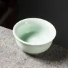Taza de té de cerámica Kung Fu, taza de té creativa, taza pequeña individual, taza de degustación de té celadón, taza de pez para uso doméstico, cuenco de té, taza de maestro