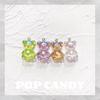 POPCANDY creativo diy cadena para teléfono móvil Joyería aretes pasador cuerda cuenta accesorios para bolsa oso láser con orificio para colgar