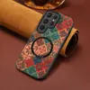 Denior Es Adecuado para Samsung S26Ultra Funda Magnética para Teléfono S25Edge Funda Protectora A16 Funda de Cuero con Flores S24