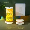 Ventilador em Forma de Leque com Caligrafia Estilo Antigo DIY, Livro em Forma de Paisagem de Mil Milhas, Luminária Noturna Dobrável de Alto Padrão para Ambiente, Presente de Aniversário para Amigos