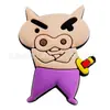 Pingentes de Sapato do Shin-Chan Criativos Desenho Animado Destacáveis PVC Borracha Macia Acessórios para Sapato Atacado Transfronteiriço