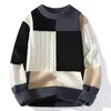 Venta Caliente Transfronteriza Suéter Holgado de Punto para Hombre de Cuello Alto Medio Ropa de Punto para Hombre Talla Grande Directo del Fabricante