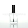 Garrafa de esmalte Garrafa de escova de cabelo Garrafa de vidro espessado transparente quadrado plano Garrafa de plástico de esmalte Garrafa de esmalte Garrafa vazia de divisão cosmética