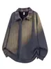 Sudadera con Cuello Polo y Puntada de Cuadros Texturizada de Exportación Transfronteriza para Hombre Otoño e Invierno Nueva Holgada con Solapa Casual para Hombre