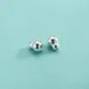 Acessórios de alta qualidade banhados a prata pura S925: contas espaçadoras de cabaça pequena, pingente de gota d'água, berloques de pulseira de pérola de cristal, contas de prata