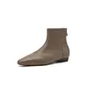 Botines Chelsea de piel de oveja con estampado de elefante y tacón bajo cómodo, colección invierno 2026, diseño elegante de punta fina, adecuados para ir al trabajo, botines de cuero genuino para mujer