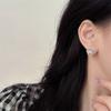 Pendientes de piedra de ojo de gato con diseño de nicho, placa de incienso repelente de mosquitos de alta calidad, clip para la oreja para mujer, pendientes de perlas de temperamento retro sin orificio para la oreja, moda