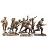 Escultura Exército Vermelho em Fibra de Vidro Figura Imitação Cobre em Fibra de Vidro Peixe Civil e Militar Situação da Água Escultura Tema Exército Vermelho Personalização