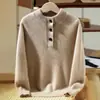 Suéter infantil de lã pura, gola alta fina de tricô, nova blusa de base de tricô estilo coreano para outono e inverno para meninos e meninas