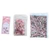 Rosa neto rojo diamante de uñas lote completo de cristal de fondo puntiagudo polvo de niña amor caramelo roca multi-corte diamante con forma especial joyería de uñas
