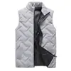 AliExpress Colete de Algodão com Penas Novo de Inverno Masculino Moda Colete Quente Espesso Colete de Cintura Jaqueta Sem Mangas