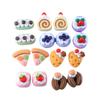Brillante tridimensional pastel queso pizza crema pegamento DIY carcasa de teléfono móvil material resina joyería accesorios pasador de pelo cuerda para la cabeza
