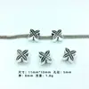 Contas de liga com furo grande estilo Panjia transfronteiriças, acessórios de joalheria estilo vintage em prata antiga, materiais de contas espaçadoras para pulseira e brinco DIY