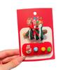 Accesorios para el cabello infantiles de Navidad 2024 nuevo pasador de alce flequillo lateral de niña pinza para el cabello de Papá Noel lote de fábrica