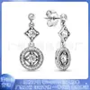 Pendientes Largos de Cobre Blanco Panjiora Plata de Ley S925 Borla Clásica Zirconia Forma de Gota de Agua Pendientes Panjia para Mujer