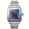 2026 Comercio Exterior Reloj de Acero Inoxidable para Hombre Resistente al Agua Correa de Acero Estilo Negocios Reloj de Cuarzo Cuadrado Reloj de Alta Calidad para Hombre