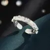 Diseño de Nicho Textura Retro Anillo Abierto Moda Gama Alta Cepillado Anillo para Dedo Índice Ajustable Anillo Nuevo