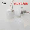 Lâmpada LED 5V Alto Brilho Lâmpada 5V CC 3W Emergência Fonte de Luz de Tensão Constante Base M10 Modificada Mini Ultrabrilho
