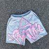 Amazon Transfronterizo Marca de Moda Estampado de Letras Tops Holgados de Manga Corta Street Hip-Hop Europeo y Americano Camisetas y Shorts para Hombre y Mujer