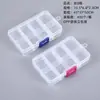 Caja de Plástico Transparente de Polipropileno con 8 Compartimentos Extraíble Caja de Almacenamiento para Joyas Abalorios Pendientes Caja de Almacenamiento para Ferretería Caja de Almacenamiento para Cuentas