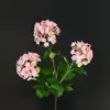 Bolas de Flores Artificiales de Madera Bordadas de 3 Cabezas Transfronterizas Arreglo de Boda Ventana Decoración del Hogar Accesorios para Disparos Flores Artificiales Flores Artificiales