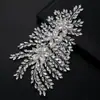 Accesorios para el Cabello Creativos Europeos y Americanos, Piezas Grandes para el Cabello Incrustadas con Pedrería, Tocados de Novia, Diademas Hechas a Mano, Aros para el Cabello, Accesorios al por Mayor