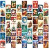 50 Tarjetas de Navidad de Compra Directa Transfronteriza, Tarjetas de Fondo Decorativas, Tarjetas de Regalo, Postales, Tarjetas de Mensaje