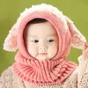 Gorro de bebé para otoño e invierno, bufanda de lana de princesa coreana para mamá, capa para bebé, chal cálido