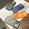 Funda magnética semitransparente mate para teléfono, simple y práctica, adecuada para Apple 17 Pro Max, con una sensación similar a la piel, y recortes precisos para el iPhone 18, carcasa dura
