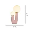 Lámpara de mesa para dormitorio, diseño nórdico simple y moderno, lámpara de noche decorativa de mármol de alta gama para hotel y casa de huéspedes