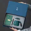 Traje de Regalo Cerámico Taza de Agua para Oficina Memoria USB Bolígrafo Firma Marcador de Libros Cuaderno Set Regalo para Evento de Negocios Reunión Anual