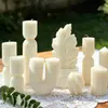 Velas Aromáticas Blancas Sencillas Estilo Nórdico Procesadas y Personalizadas, Decoraciones para el Hogar, Arreglos de Boda, Velas de Forma Geométrica